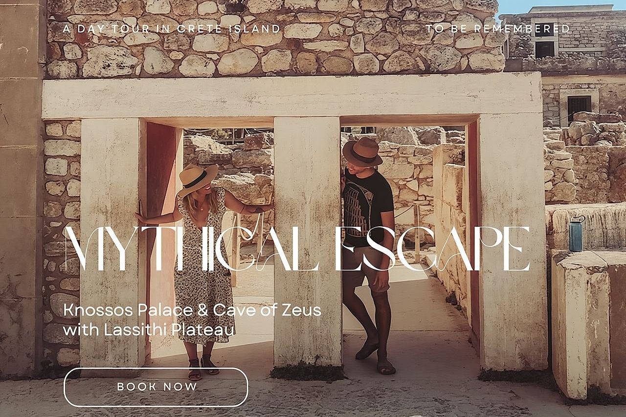 Mythical Escape: Cave of Zeus & Knossos Palace with Lassithi Plateau from Chania