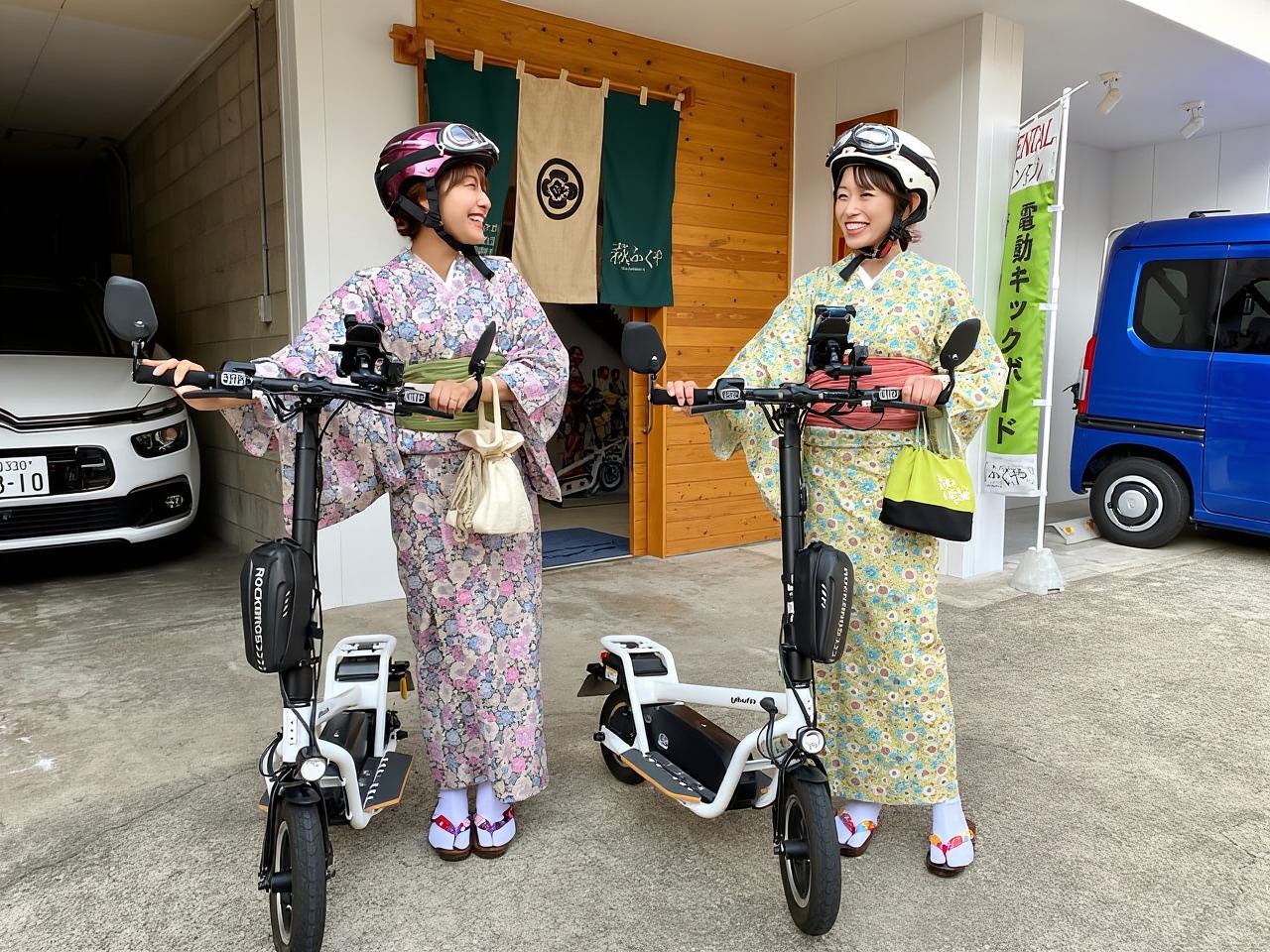 萩市：電動キックボードに乗って萩の町を巡る