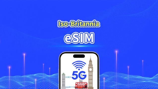 Britannian eSIM | 5G/4G | Nopea data | 24 tuntia | Valittavissa 1–30 päivää | QR-koodi