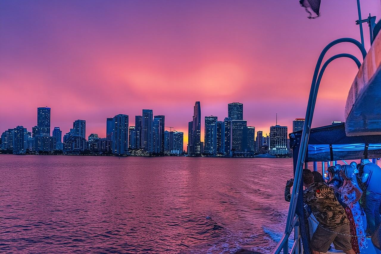 Miami Sunset and City Lights Cocktail Cruise