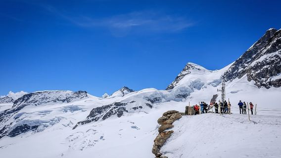 tour 1 ngày đến Jungfraujoch, Thụy Sĩ với hướng dẫn viên nói tiếng Anh và tiếng Trung / tùy chọn lên và xuống tàu / cáp treo Eiger / đường sắt có ray