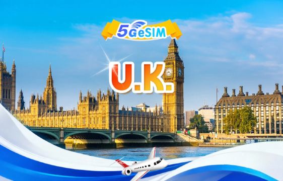 UK 5G eSIM | Daily/Total Package | 500MB/day - 100GB total | 1-60 days | 24-hour format | QR code