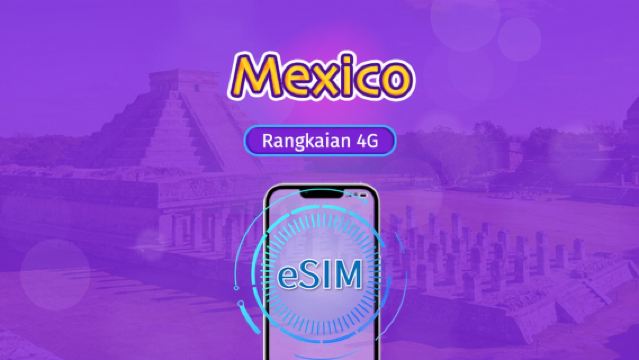 eSIM Mexico | Sokong Chatgpt & Tiktok | Pakej Harian/Pakej Data | Caj 24 Jam | 1-30 Hari | Kod QR