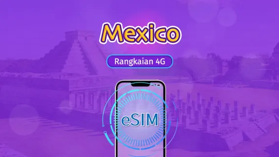 eSIM Mexico | Sokong Chatgpt & Tiktok | Pakej Harian/Pakej Data | Caj 24 Jam | 1-30 Hari | Kod QR