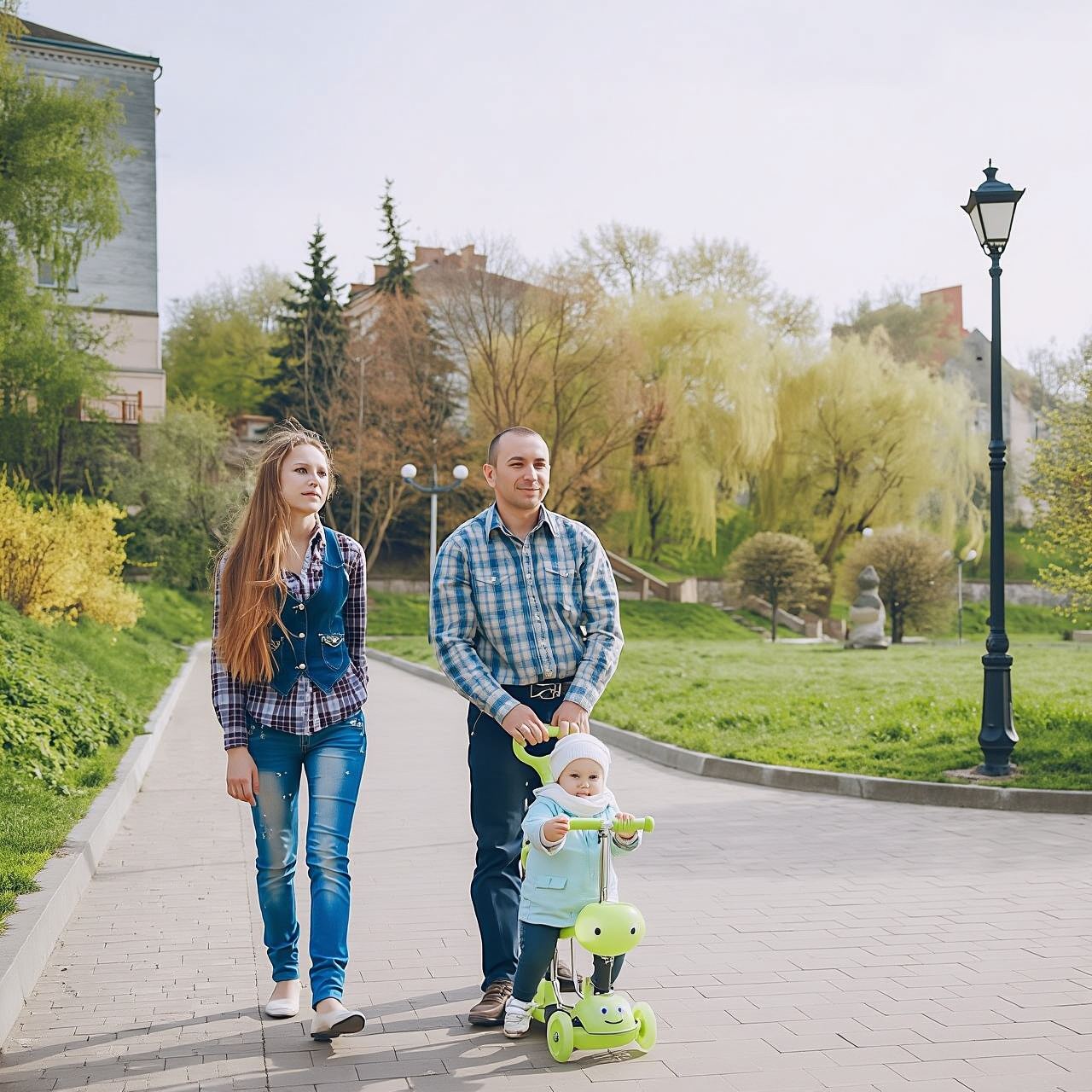 Family walking tour in Manchester with a guide