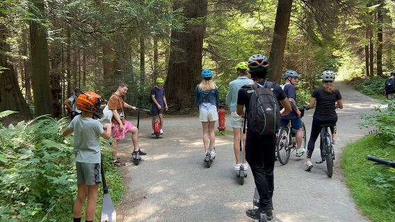 Recorrido circular en scooters eléctricos y EUC de Stanley Park