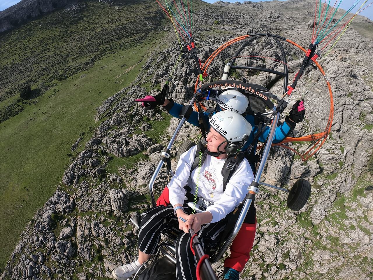 Paramotor flight in Ronda (Málaga), near Marbella