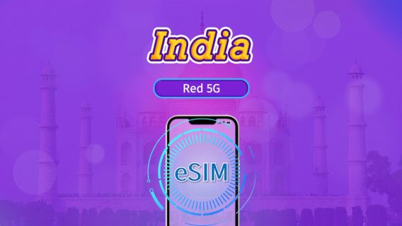India | eSIM 5G/4G | Pase diario/Paquete total | 24H | 1-30 días | Código QR
