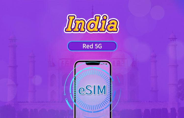 India | eSIM 5G/4G | Pase diario/Paquete total | Facturación por días naturales | 1-30 días | Código QR