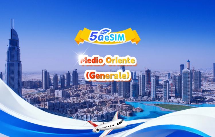 eSIM 4G/5G Medio Oriente | Pacchetto giornaliero/Pacchetto totale | 1 GB/giorno - totale 30 GB | 1-30 giorni | Sistema 24 ore su 24 | QR code