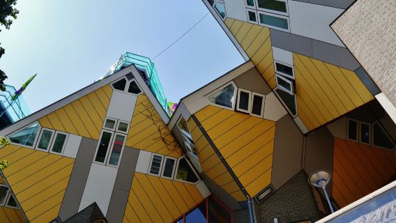 Delft Blue Pottery Factory + Erasmusbrug + Kijk-Kubus Museum-house Day Tour