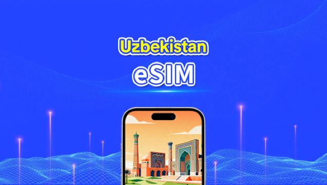 eSIM w Uzbekistanie | 4G | Szybki internet | Pakiety dzienne/na dane | 24 godziny | 1-30 dni | Kod QR