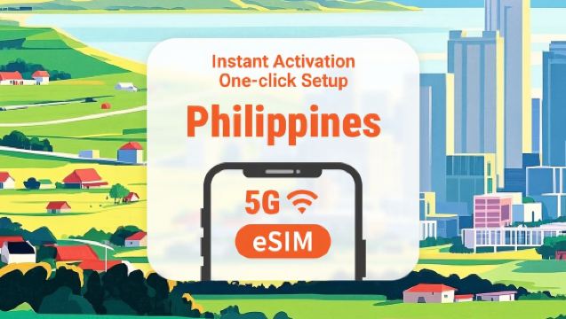 Filippiinien 5G eSIM | 1-30 päivän dataliikenne vapaavalintainen | Käyttöönotto yhdellä napsautuksella | QR-koodi