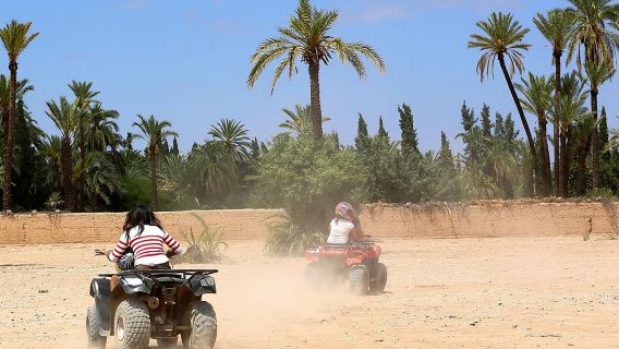 ATV Quad biking in Marrakech desert palmgrove