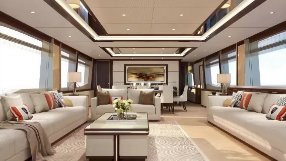 Noleggio yacht a Shenzhen: noleggio di uno yacht di lusso a tre piani da 108 piedi dello Shenzhen Bay Yacht Club (da 1 a 10 passeggeri) [bevande + piatto di frutta + esperienza di guida] per compleanni, proposte di matrimonio, ecc.