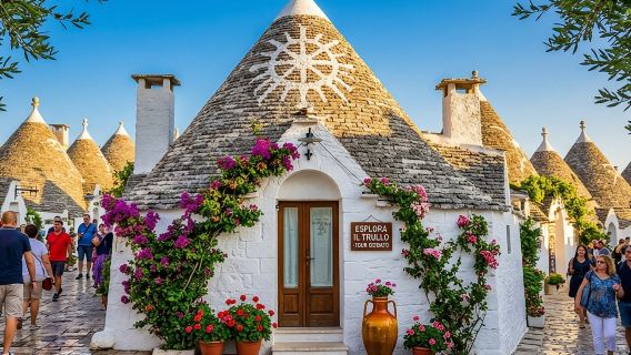 From Lecce : Alberobello, Locorot, Ostuni, guided tour & Brunch