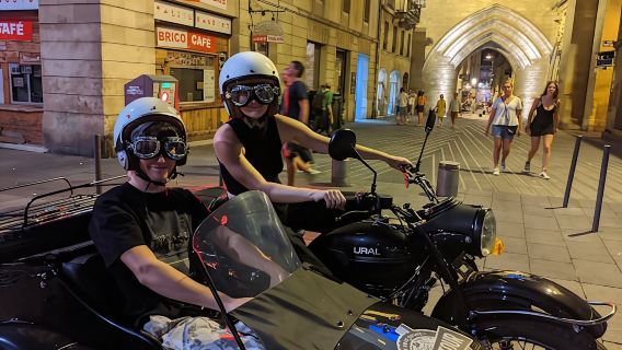 Night sidecar ride in Bordeaux