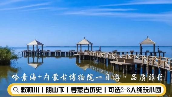 呼和浩特哈素海+內蒙古博物館一日遊丨可選2-8人小團丨真純玩