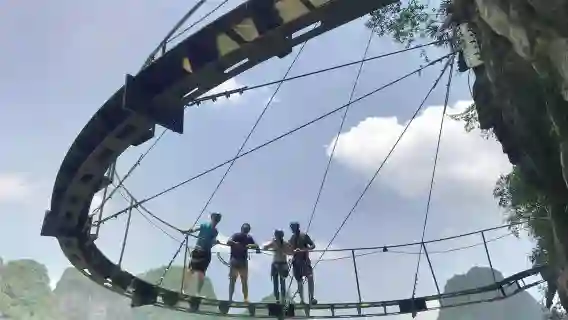 【陽朔戶外攀登/飛拉達】廣西桂林陽朔戶外運動體驗/金貓山攀登/飛拉達攀登溜索（含全套裝備+教練）