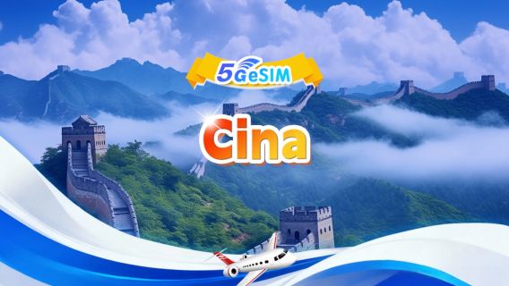 eSIM 5G/4G Tiongkok Daratan | Paket Data Harian/Total | 500MB/hari - Total Data 30GB | 1-30 Hari | Penagihan 24 Jam | QR code