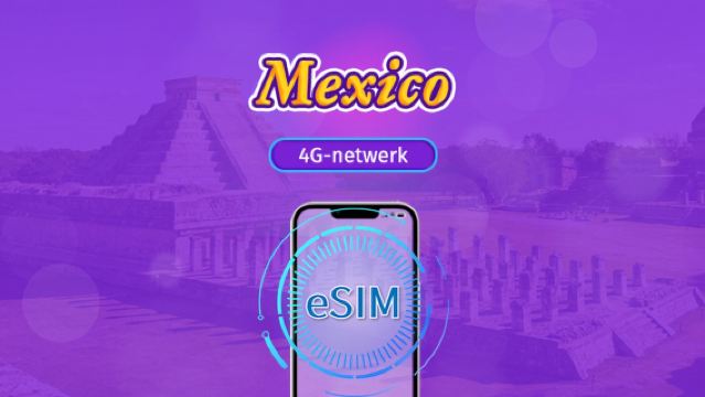 Mexico eSIM | Ondersteunt ChatGPT & TikTok | Dagelijkse bundel/data bundel | 24-uurs facturering | 1-30 dagen | QR-code