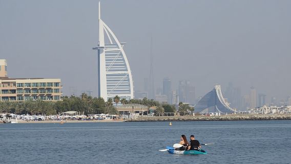 Double-seat Kayak Rental on The Palm Jumeirah - One Hour