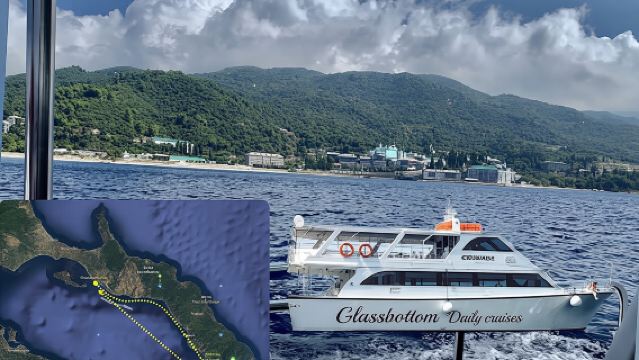 Audioguided luxury cruise to Mount Athos from Ouranoupolis