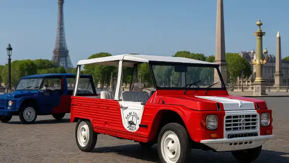 經典浪漫的巴黎：乘坐電動梅哈里 1 小時遊覽