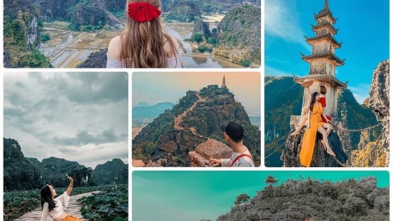 ทัวร์วันเดียวที่จังหวัดนinh Binh ถ้ำ Tam Coc ถ้ำ Mua เมือง Hoa Lu อาหารกลางวันบุฟเฟ่ต์ ลิมูซีน
