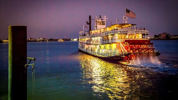 New Orleans Steamboat Natchez Jazz Cruise dengan Pilihan Makan Malam