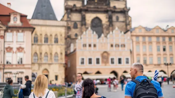 Tour a piedi esterno di Praga Grand 2,5 ore + 2 ore