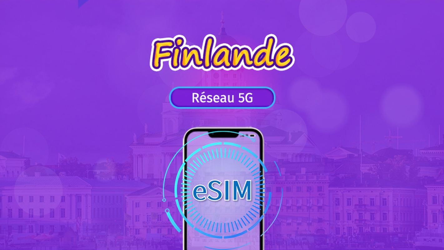 Finlande | eSIM 5G/4G | Forfait total | Facturation 24h | 7–30 jours | Code QR