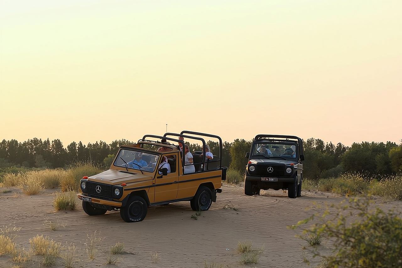 Dubai: safari mattutino nel patrimonio storico in Vintage G Class e Al Marmoom Oasis