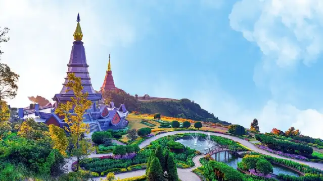 Doi Inthanon Day Trip:Twin Pagodas,Soft Hiking,Coffee Plantation 