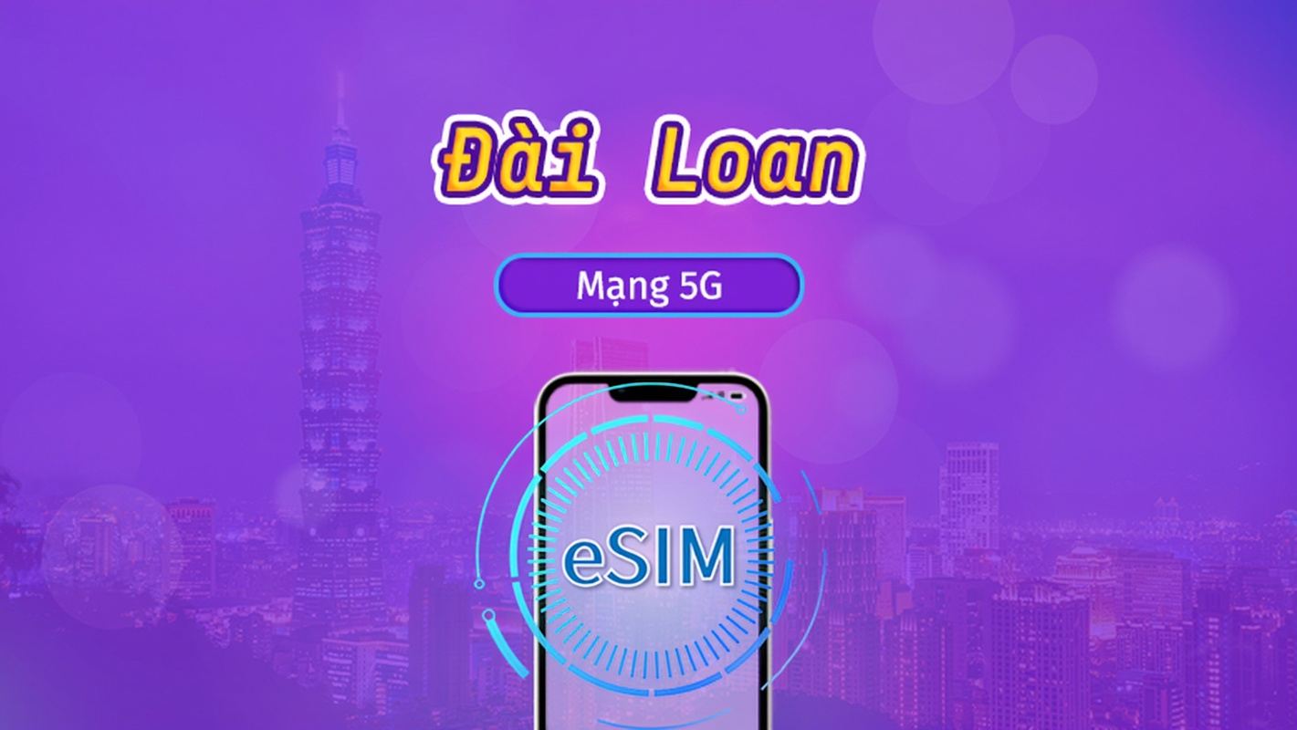 Đài Loan | eSIM 5G/4G | Vé ngày/Gói tổng | Yêu cầu xác thực tên thật | Tính phí mỗi 24 giờ | 3-30 ngày | Mã QR