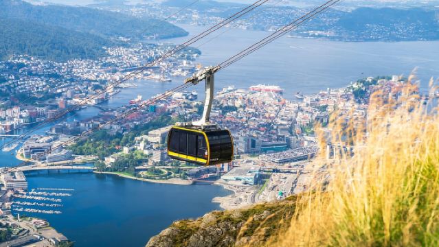 Bergen : Billet d'entrée aller-retour pour le téléphérique d'Ulriken