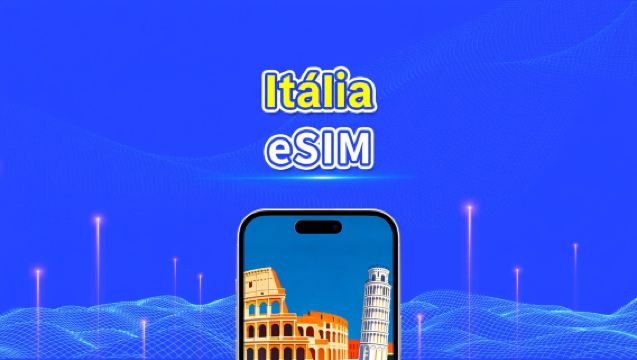 eSIM Itália | Dados de alta velocidade | 5G/4G | Pacote diário/de dados | 24 horas | 1-30 dias | Código QR