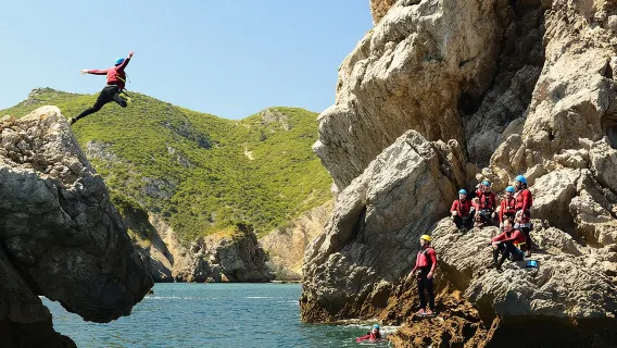 Coasteering in the Arrabida Natural Park (Lisbon region)