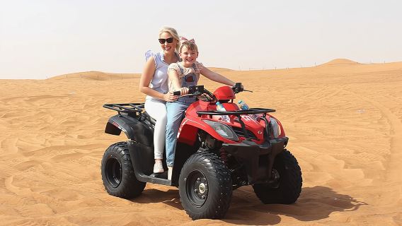 Morning Red Dunes Desert by Quad Bike, Dune Bashing, Camel Ride & Sandboarding