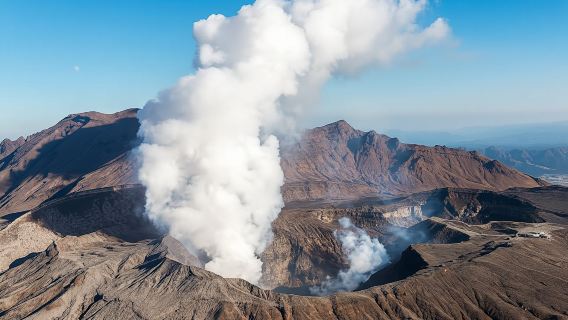 Aso Volcano, Onsen and Aso Shrine Full Day Tour from Fukuoka