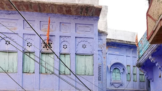 Tour a piedi del patrimonio storico di Blue City con prelievo e rientro