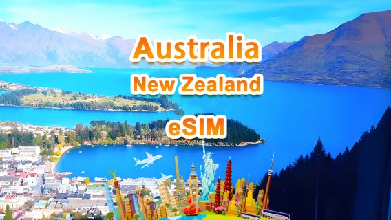 Australia & New Zealand 4G/5G eSIM | DayPass/Total | 1-30 days | QR code