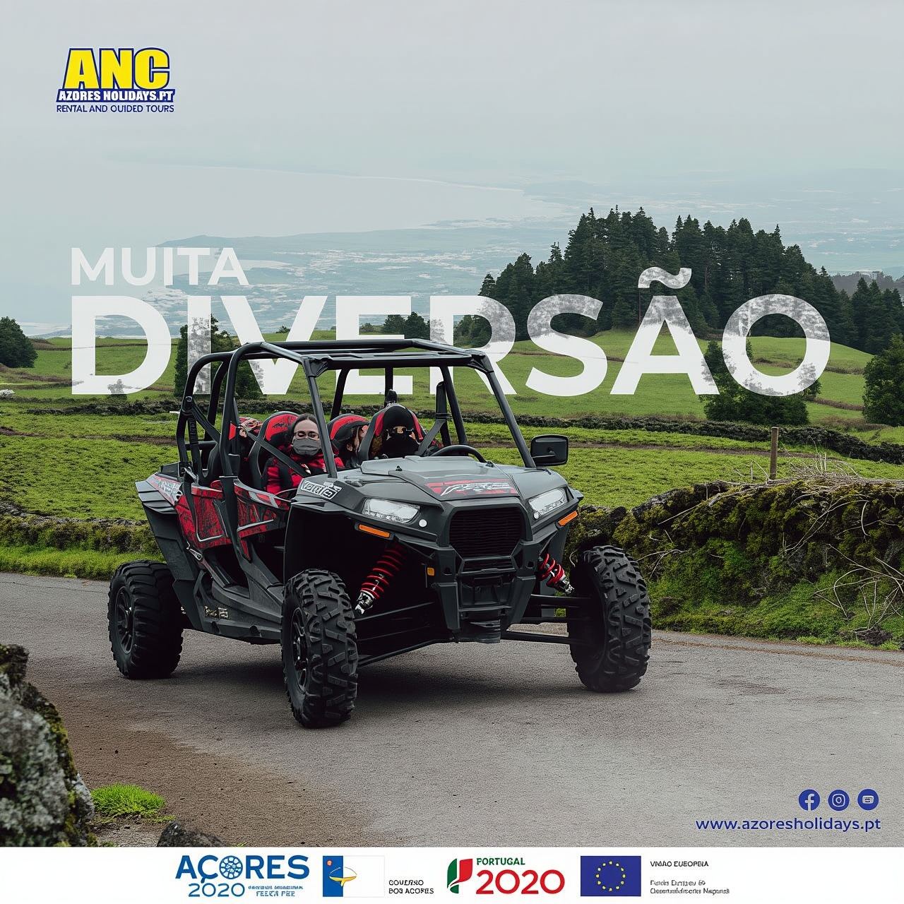 ปอนตา เดลกาดา: Sete Cidades Guided Buggy, Quad หรือ Jeep Tour