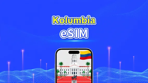 Kolumbia 5G eSIM  | Täysi tuki AI:lle ja TikTokille | Päivittäinen/kokonaisdatapaketti | 1–30 päivää | 24 tunnin laskutus | QR-koodi