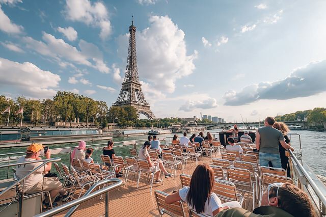 Seine cruise tickets with return transportation from Disneyland Paris