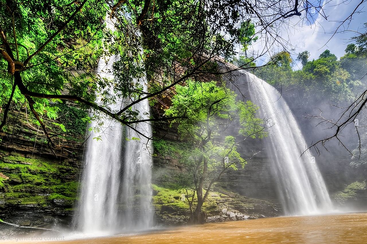 Tour di un giorno alle cascate di Boti, Umbrella Rock, Aburi Gardens e piantagione di cacao