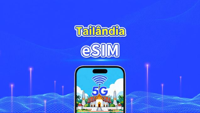 eSIM da Tailândia | 5G/4G | Pacote diário/de dados | Dados de alta velocidade | Dia natural | 1-30 dias | Código QR