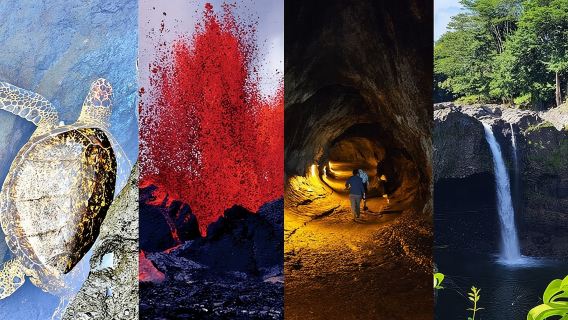 Hawaii Volcanoes, Waterfalls, Beaches & Hilo Highlights Day Tour