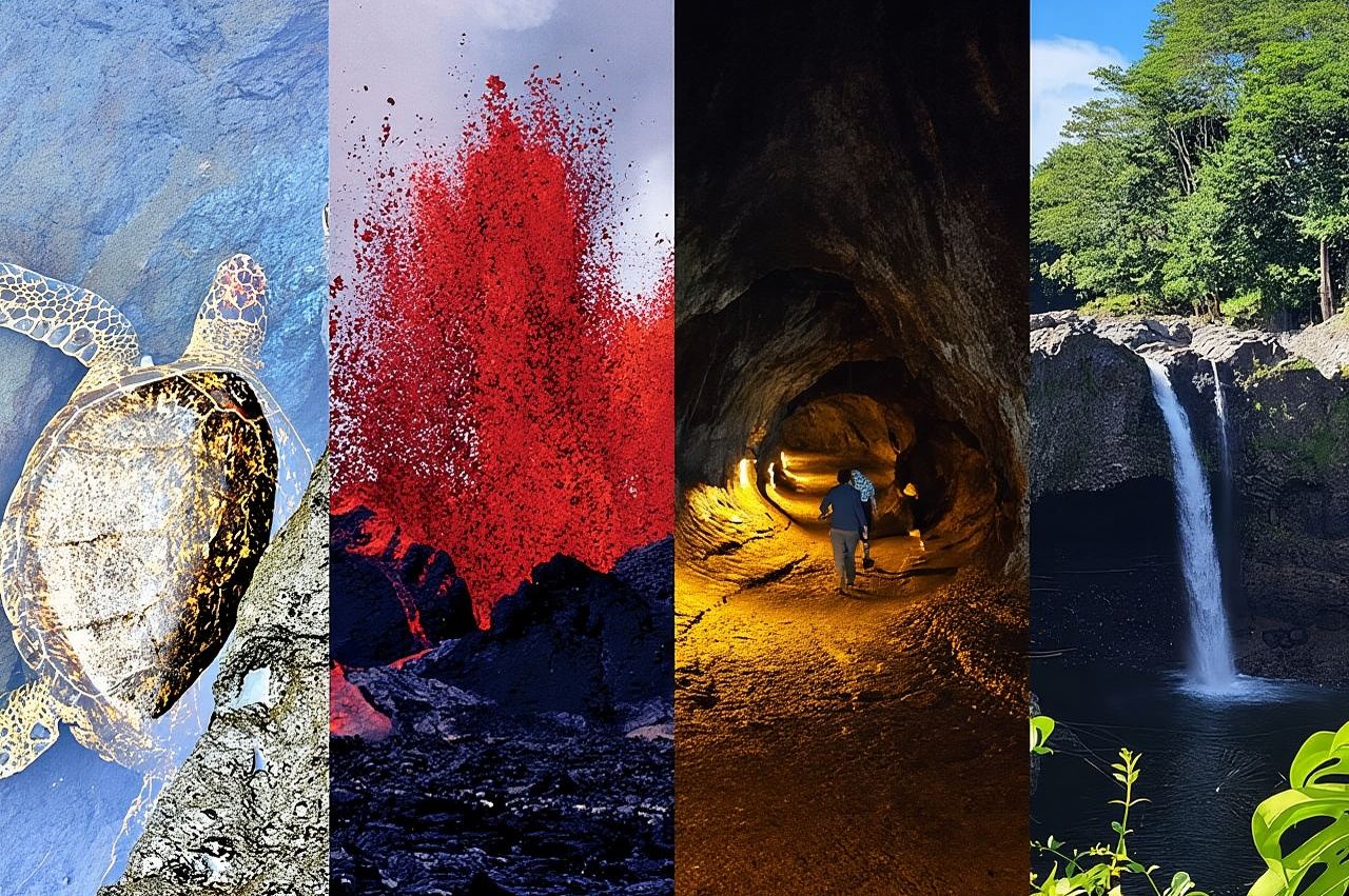 Hawaii Volcanoes, Waterfalls, Beaches & Hilo Highlights Day Tour