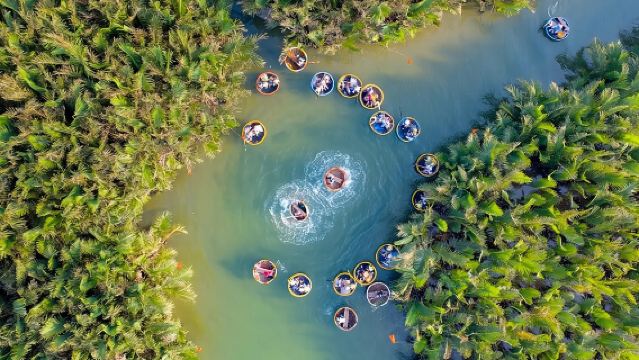 เรือมะพร้าวฮอยอัน & เมืองเก่าฮอยอัน (เลือกเพิ่มภูเขาหินอ่อน)